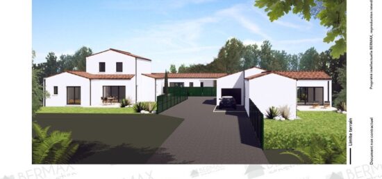 Plan de maison Surface terrain 90 m2 - 5 pièces - 3  chambres -  avec garage 