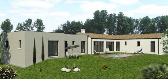 Plan de maison Surface terrain 160 m2 - 6 pièces - 4  chambres -  avec garage 