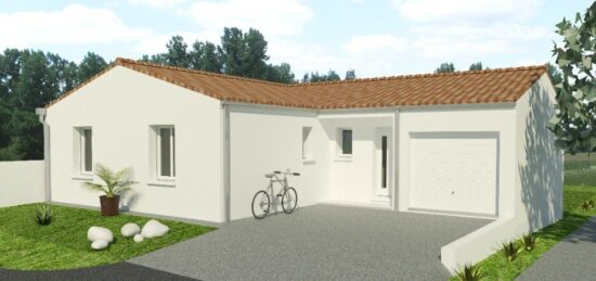 Plan de maison Surface terrain 90 m2 - 4 pièces - 3  chambres -  avec garage 