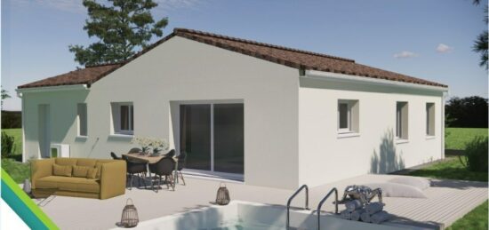 Plan de maison Surface terrain 90 m2 - 4 pièces - 3  chambres -  avec garage 