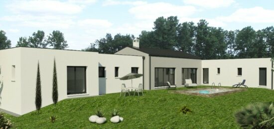 Plan de maison Surface terrain 170 m2 - 6 pièces - 4  chambres -  avec garage 