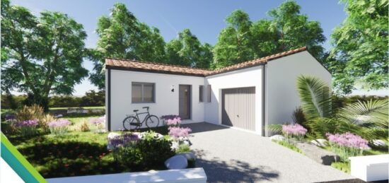 Plan de maison Surface terrain 80 m2 - 4 pièces - 3  chambres -  avec garage 