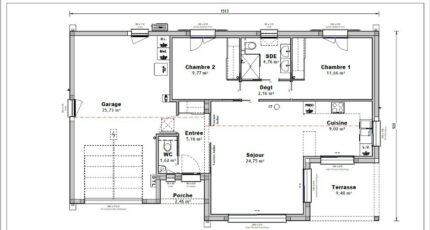 Maison 68m² - 2CH - Garage - 95BX201553 33545-9585modele820220324bxEny.jpeg - BERMAX Construction