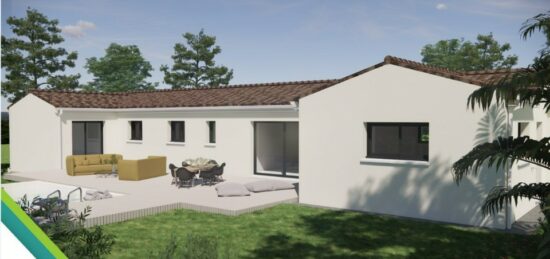 Plan de maison Surface terrain 130 m2 - 5 pièces - 3  chambres -  avec garage 