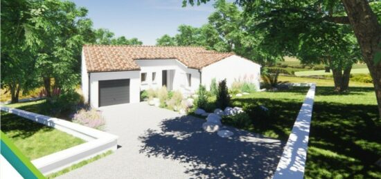 Plan de maison Surface terrain 130 m2 - 6 pièces - 4  chambres -  avec garage 