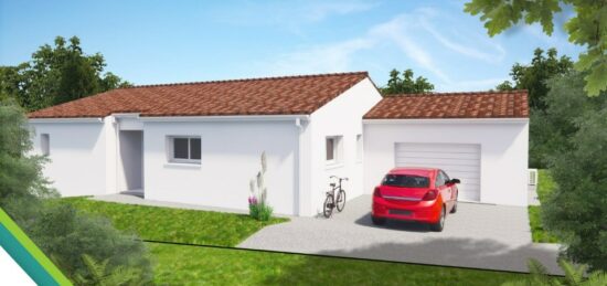 Plan de maison Surface terrain 120 m2 - 5 pièces - 3  chambres -  avec garage 