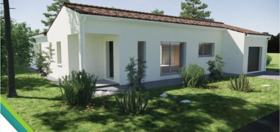 Plan de maison Surface terrain 120 m2 - 5 pièces - 3  chambres -  avec garage 
