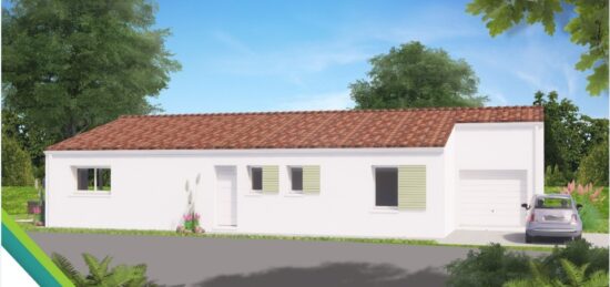 Plan de maison Surface terrain 90 m2 - 4 pièces - 3  chambres -  avec garage 