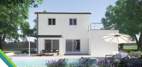 Plan de maison Surface terrain 120 m2 - 6 pièces - 5  chambres -  avec garage 