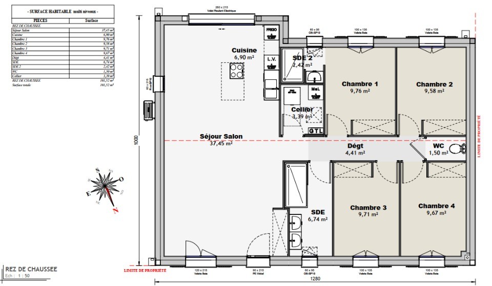 Maison 101m² - 4CH - 132BX221914 34995-9585modele62023010542elc.jpeg - BERMAX Construction