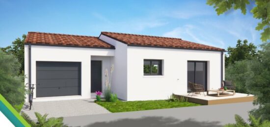 Plan de maison Surface terrain 80 m2 - 3 pièces - 2  chambres -  avec garage 