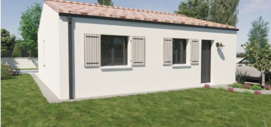 Plan de maison Surface terrain 60 m2 - 3 pièces - 2  chambres -  sans garage 